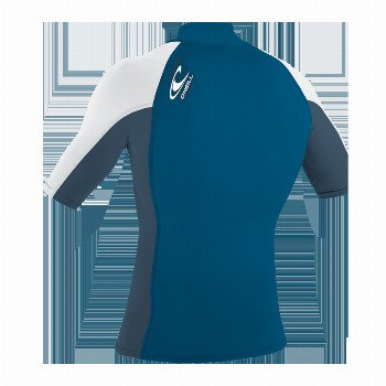 O'Neill PREMIUM SKINS TURTLENECK RASH VEST IN ULTRA BLUE, COPEN BLUE & WHITE