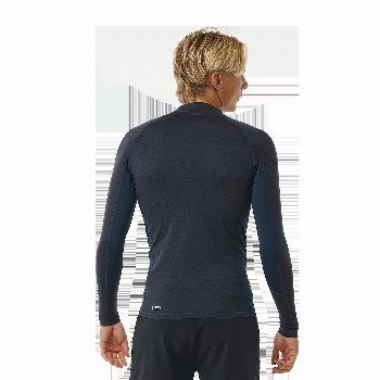 Rip Curl DAWN PATROL UPF PERFORMANCE LONG SLEEVE RASH VEST IN NAVY MARLE