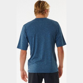 Rip Curl STACK UPF RASH T-SHIRT IN NAVY MARLE