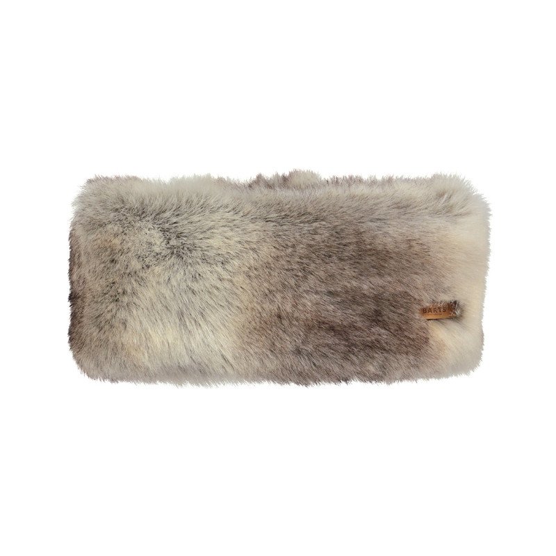 Fur Headband in Heather Brown