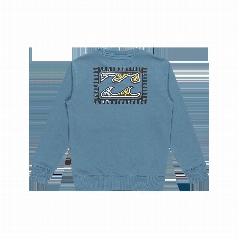 Boys Foundation Crew Sweatshirt in Glacier Blue