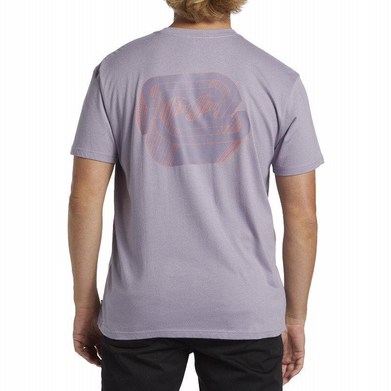 Crayon Wave T-Shirt in Purple Ash