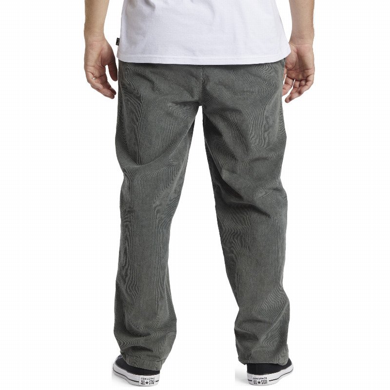 Larry Cord Trousers in Slate Green