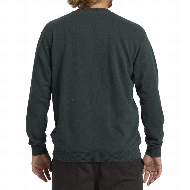 Wave Washed Sweatshirt in Forest Green