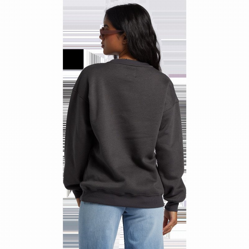 Waves Are Calling Sweatshirt in Off Black