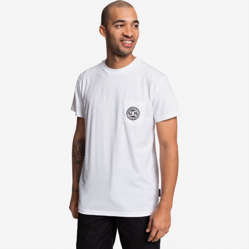 Basic - Pocket T-Shirt for Men - White