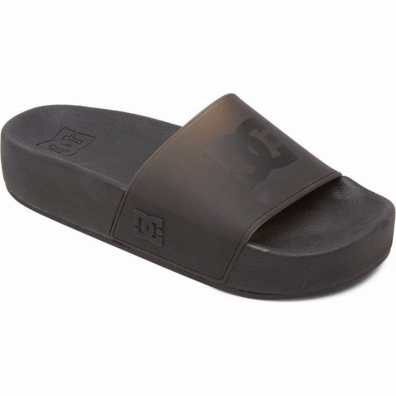 DC Slides - Platform Slides for Women - Black