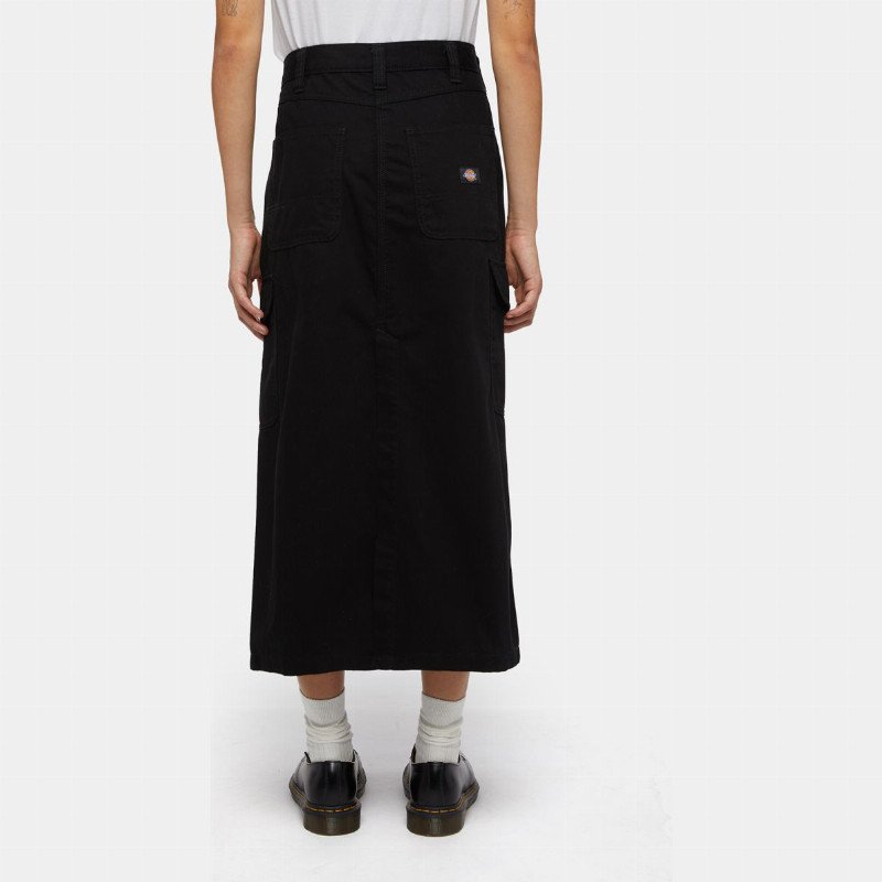 Duck Canvas Cargo Skirt in Black