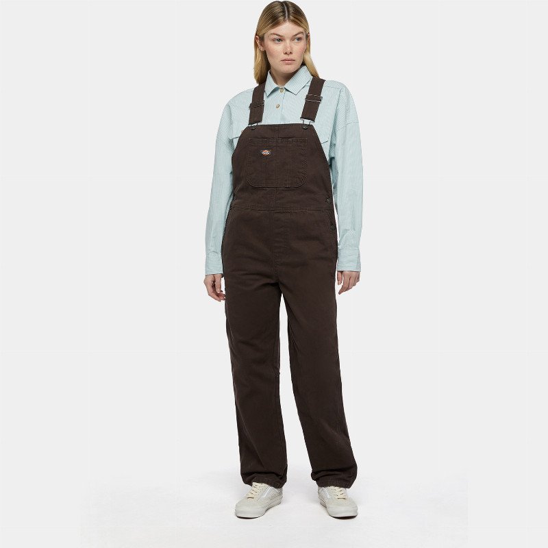 Dickies Duck Canvas Classic Bib Woman Dark Brown 