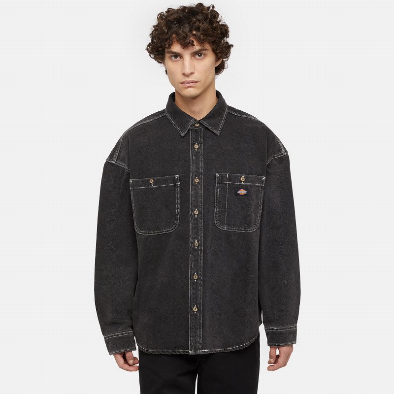 Dickies Houston Shirt Man Denim Dark Wash 