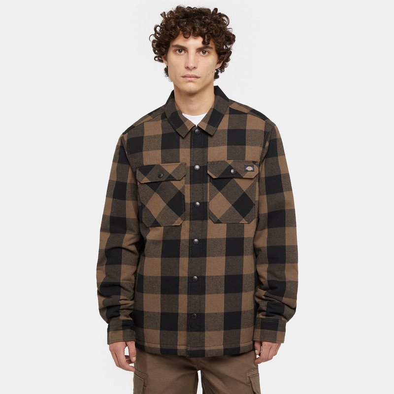 Dickies Lined Sacramento Shirt Man Brown 