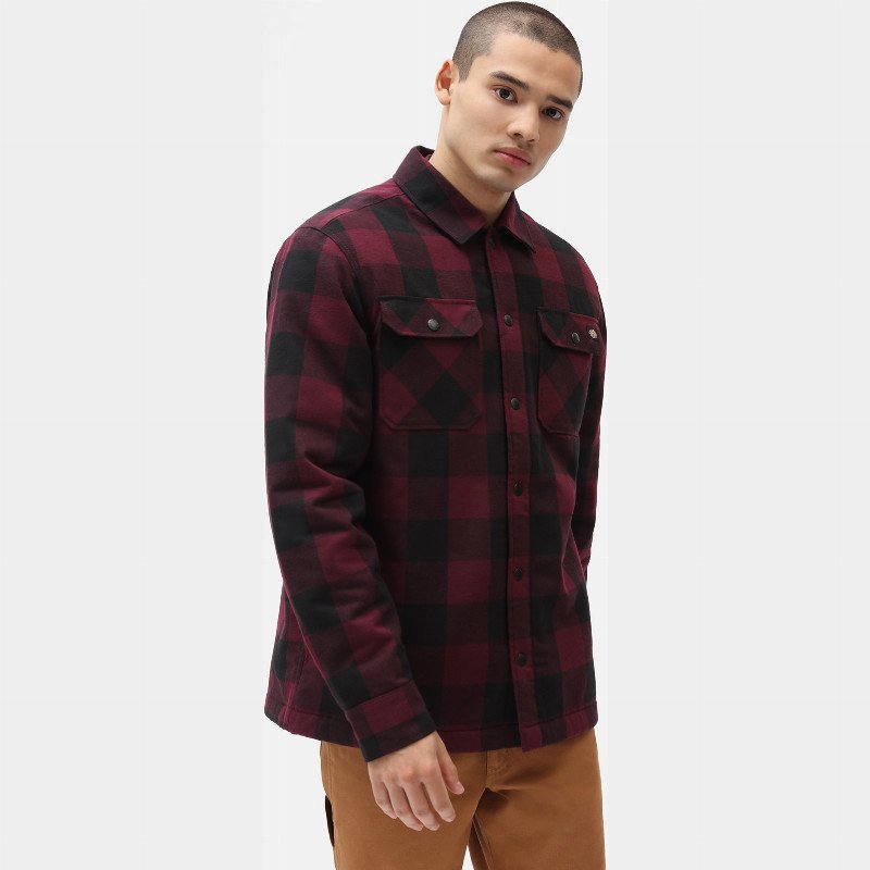 Dickies Lined Sacramento Shirt Man Maroon 