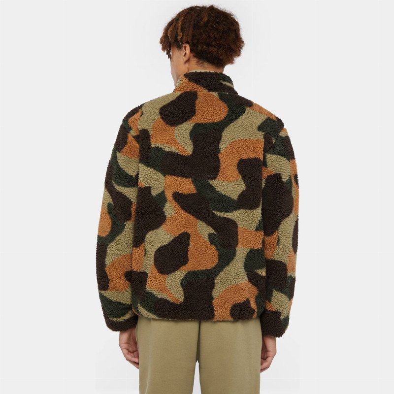 Mount Hope Zip Fleece Jacket in Green Camo