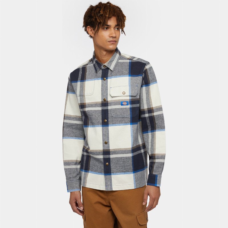 Dickies Nimmons Long Sleeve Shirt Man Blue 