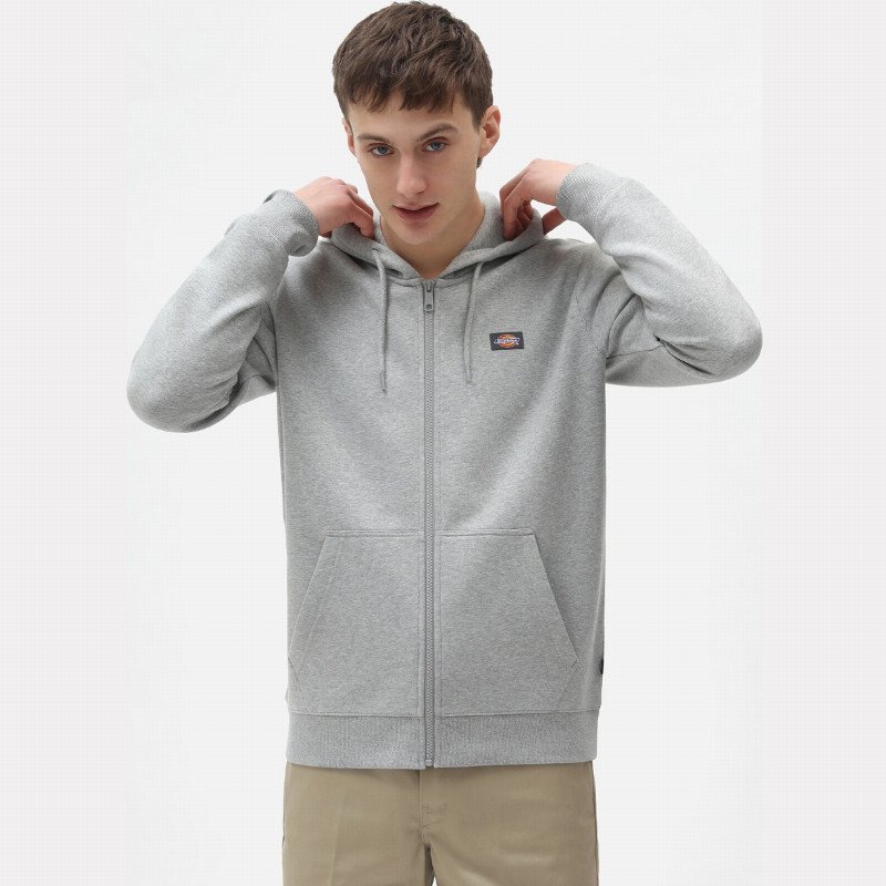 Dickies Oakport Zip Hoodie Man Grey Melange 