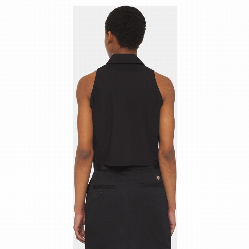 Sleeveless Work Shirt in Black