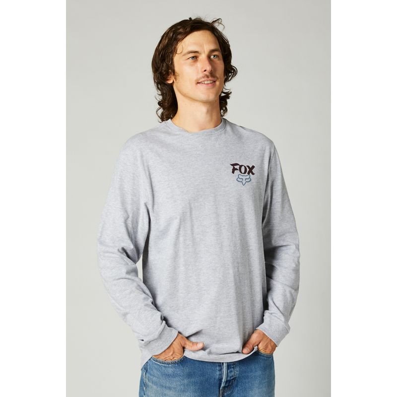 Fox Traditional Long Sleeve Tee Light Heather Grey