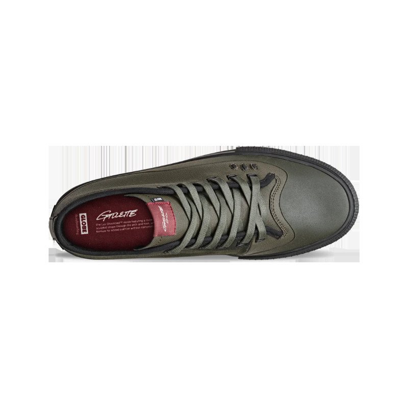 Gillette Mid Shoes in Dark Olive & Black