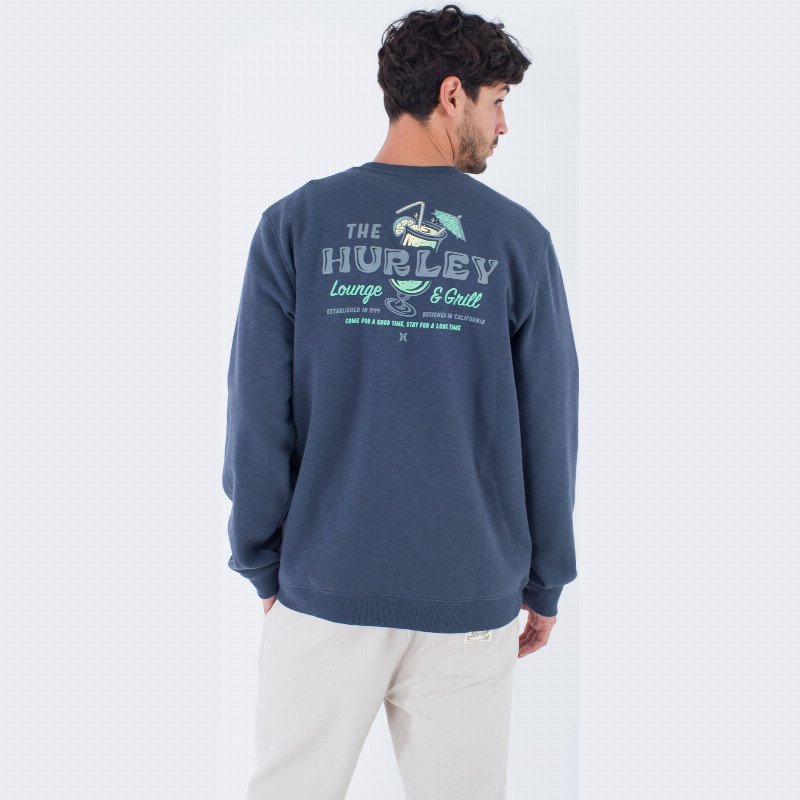 Lounge Slub Crew Sweatshirt in Iron Ore