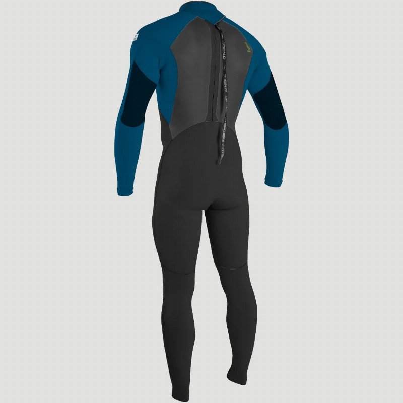 Boys Epic 3/2mm Back Zip Wetsuit in Black, Ultra Blue & DayGlo