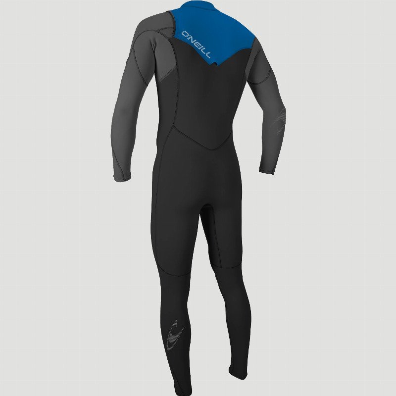 Boys Hammer 3/2mm Chest Zip Wetsuit in Black, Graphite & Ocean