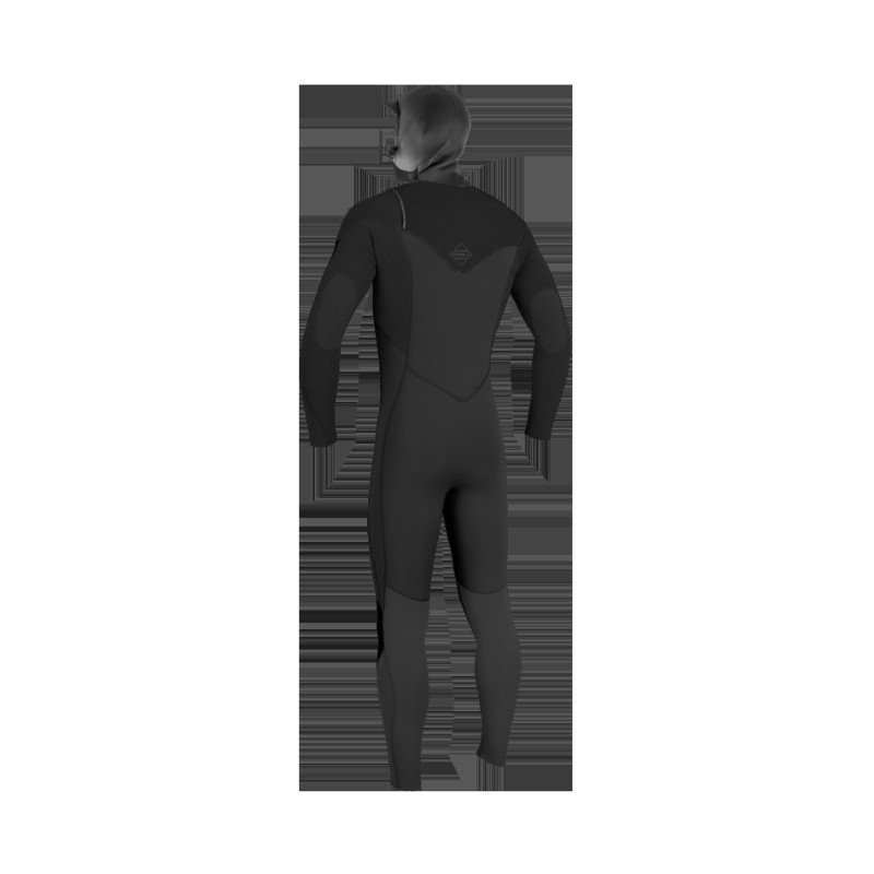 Boys HyperFreak 5/4mm+ Hooded Chest Zip Wetsuit in Black