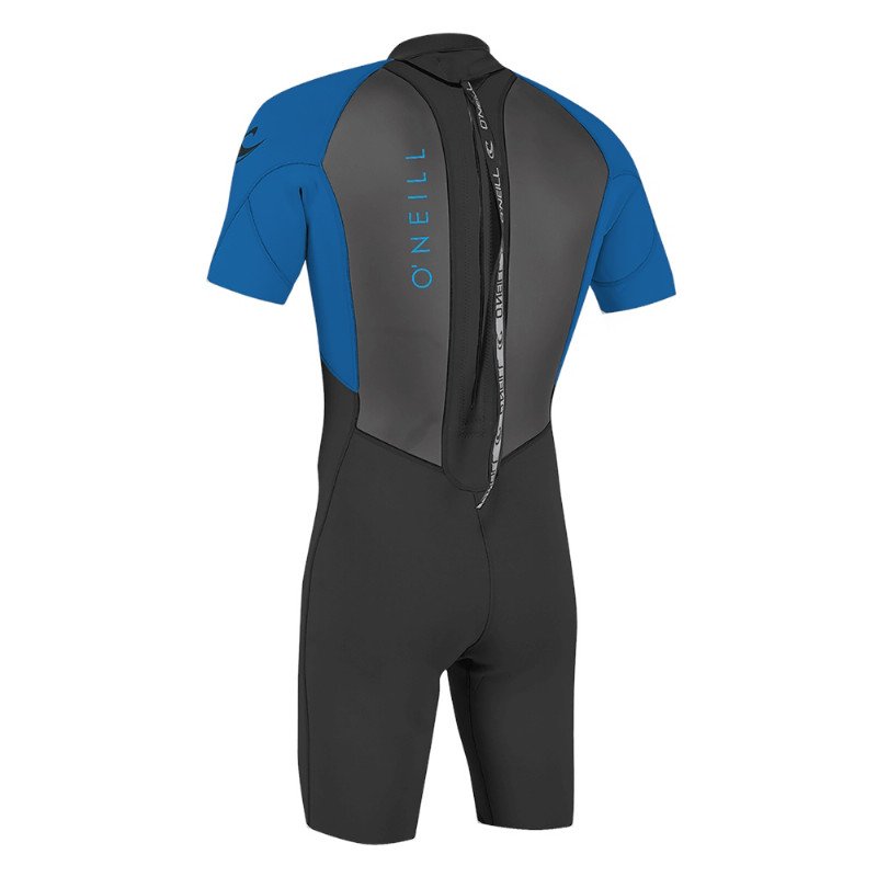 Boys Reactor-2 2mm Back Zip Shorty Wetsuit in Black & Ocean