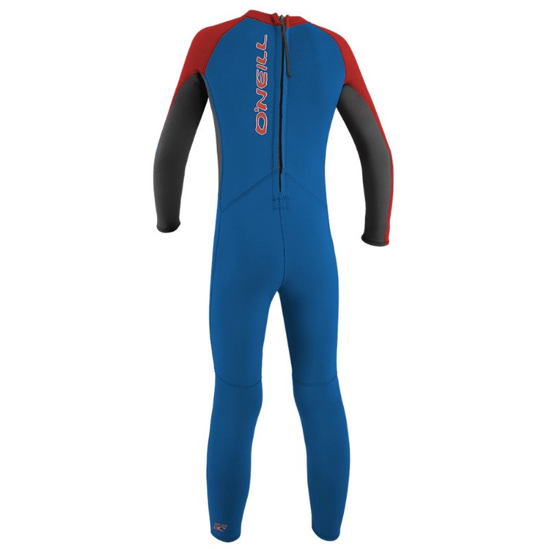 Boys Reactor-2 2mm Back Zip Wetsuit in Ocean, Graphite & Red