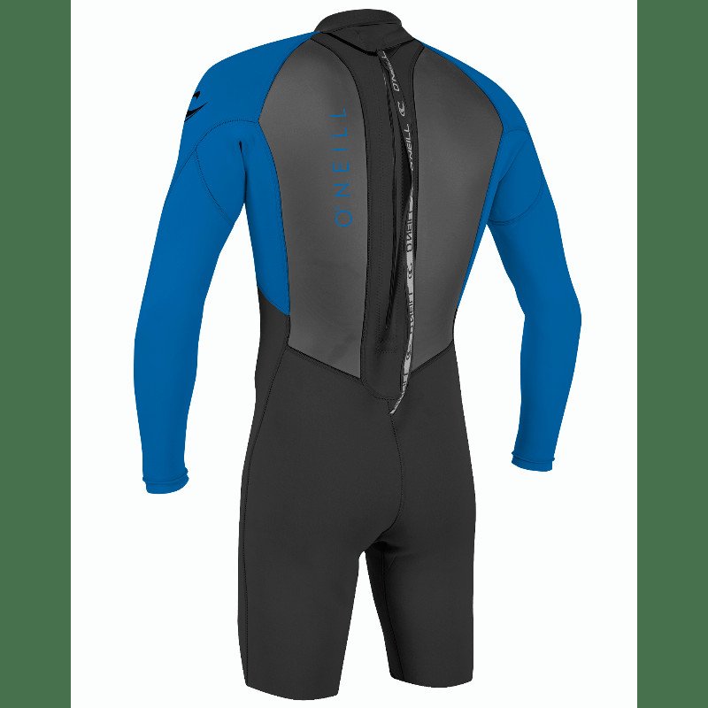 Boys Reactor-2 Back Zip Spring Wetsuit in Black & Ocean