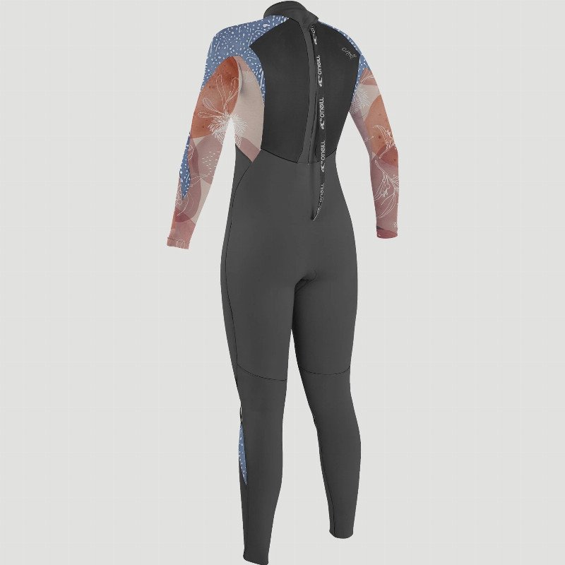 Epic 3/2mm Back Zip Wetsuit in Graphite & Desert Bloom