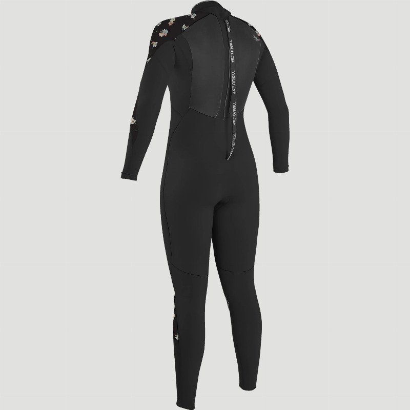 Epic 5/4mm Back Zip Wetsuit in Black & Cindy Daisy