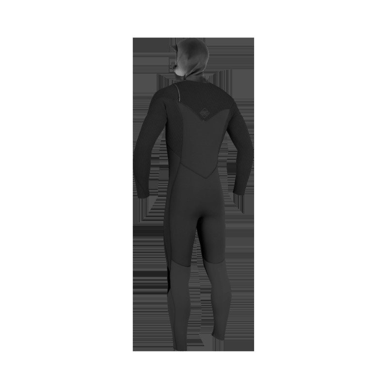 HyperFreak 4/3mm+ Hooded Chest Zip Wetsuit in Black