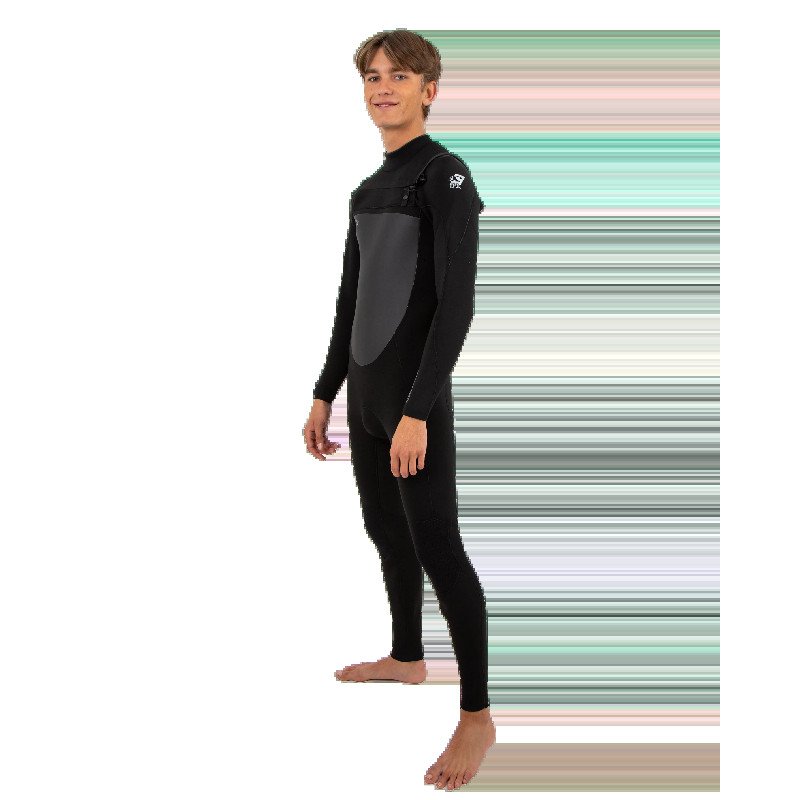 Mens Epic 4/3mm Chest Zip Wetsuit in Black