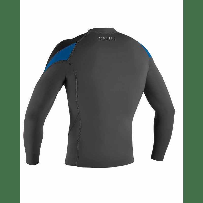 Reactor-2 1.5mm Long Sleeve Top in Graphite, Black & Ocean