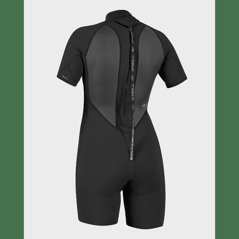 Womens Reactor-2 2mm Back Zip Shorty Wetsuit in Black