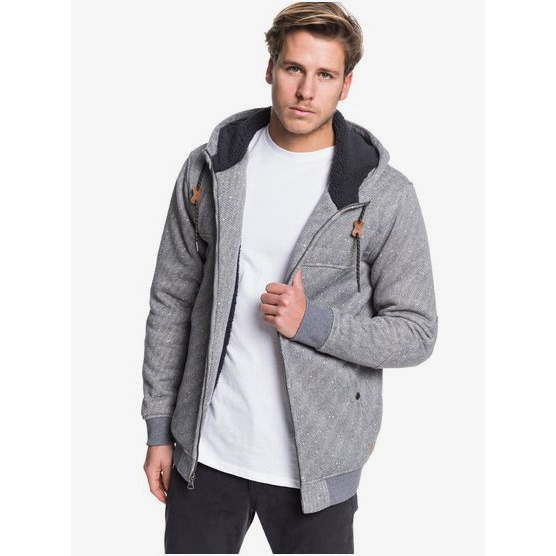 mens lined zip up hoodie