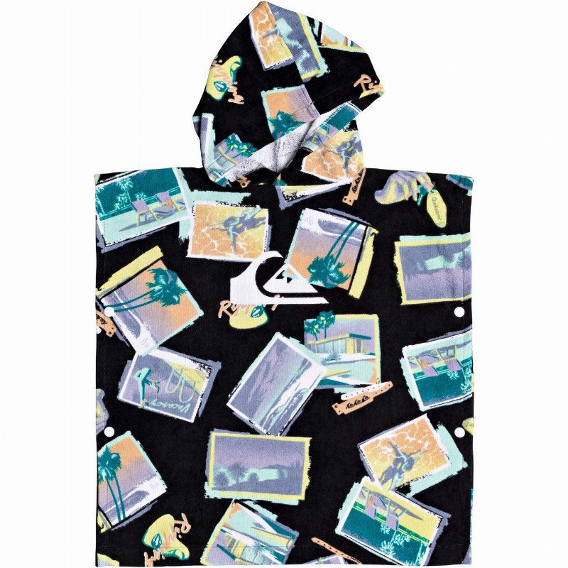 Hoody Towel - Surf Poncho - Boys 2-7 - ONE SIZE - Black