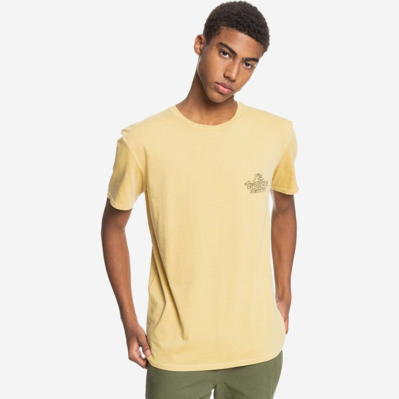 Surf Safari - Organic T-Shirt for Men - Yellow - Quiksilver