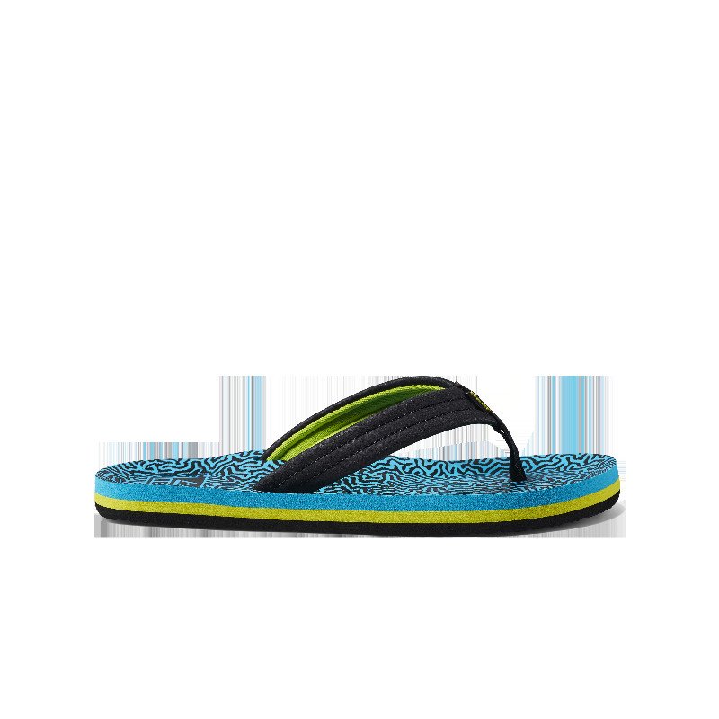 Boys Ahi Flip Flops in Blue Coral