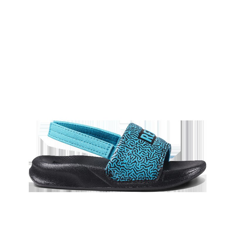 Boys Little One Sliders in Blue Coral