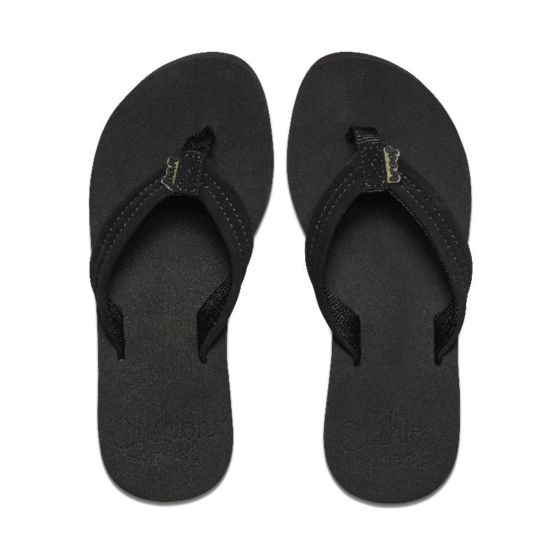 Cushion Breeze Flip Flops in Black