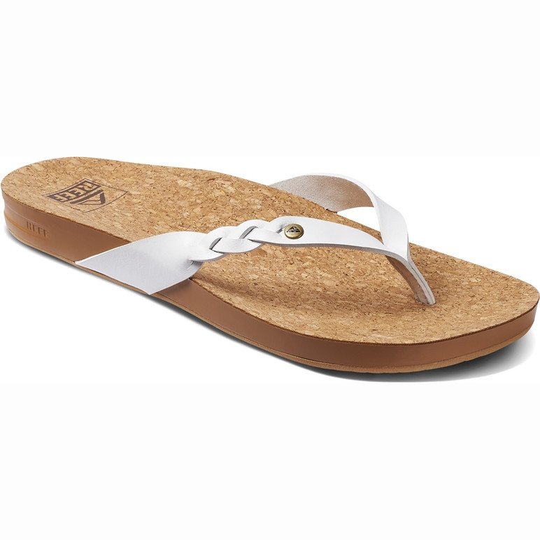 Reef Cushion Court Twist Flip Flops - White - UK 8 (EU 41)