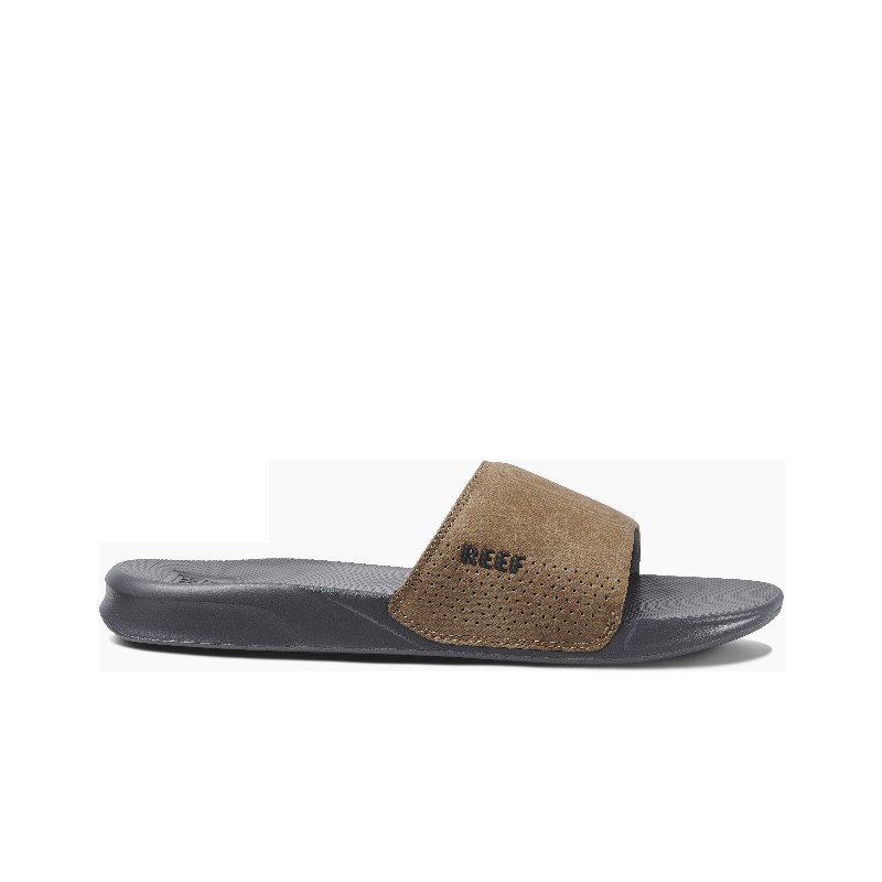 One Sliders in Grey & Tan