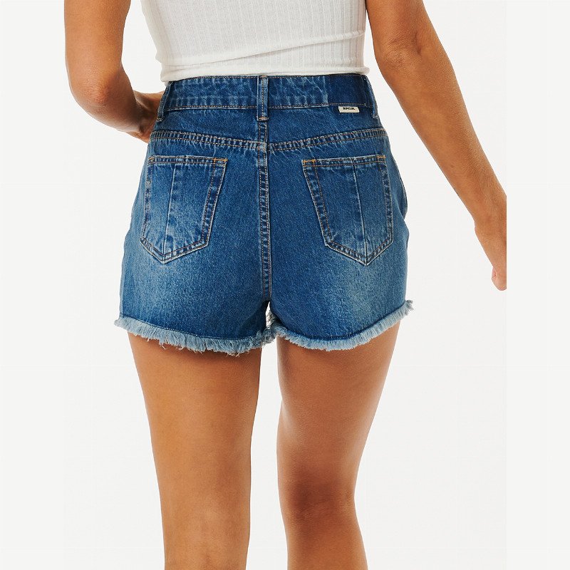 Amy High Shorts in Dark Blue