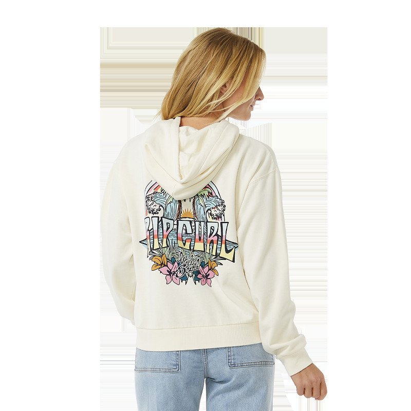 Block Party Relaxed Hoodie in Bone