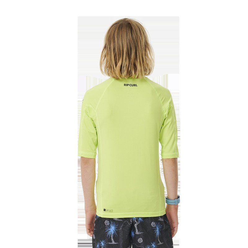 Boys Brand Wave UPF Rash Vest in Lime