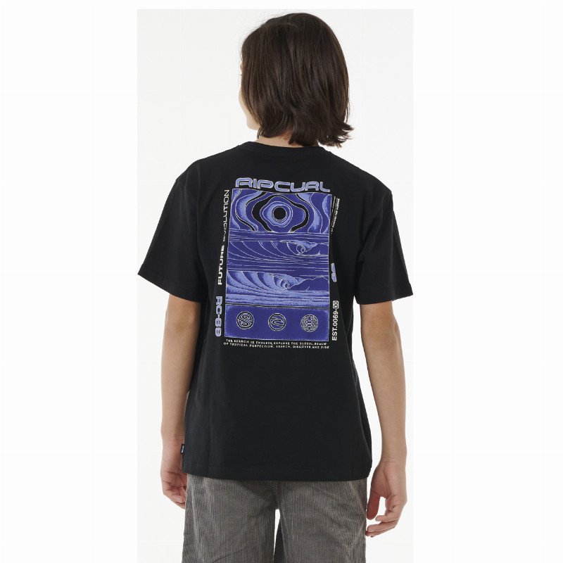 Boys Future Evolution Art T-Shirt in Black