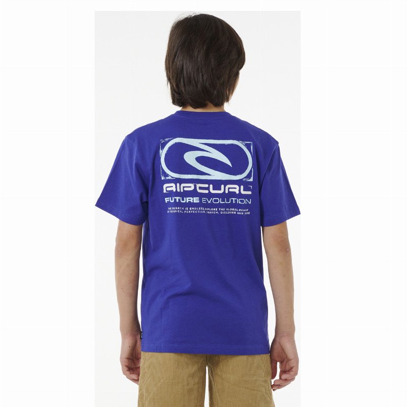 Boys Future Evolution Logo T-Shirt in Wild Berry