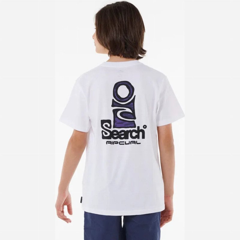 Boys Search Stack T-Shirt in White