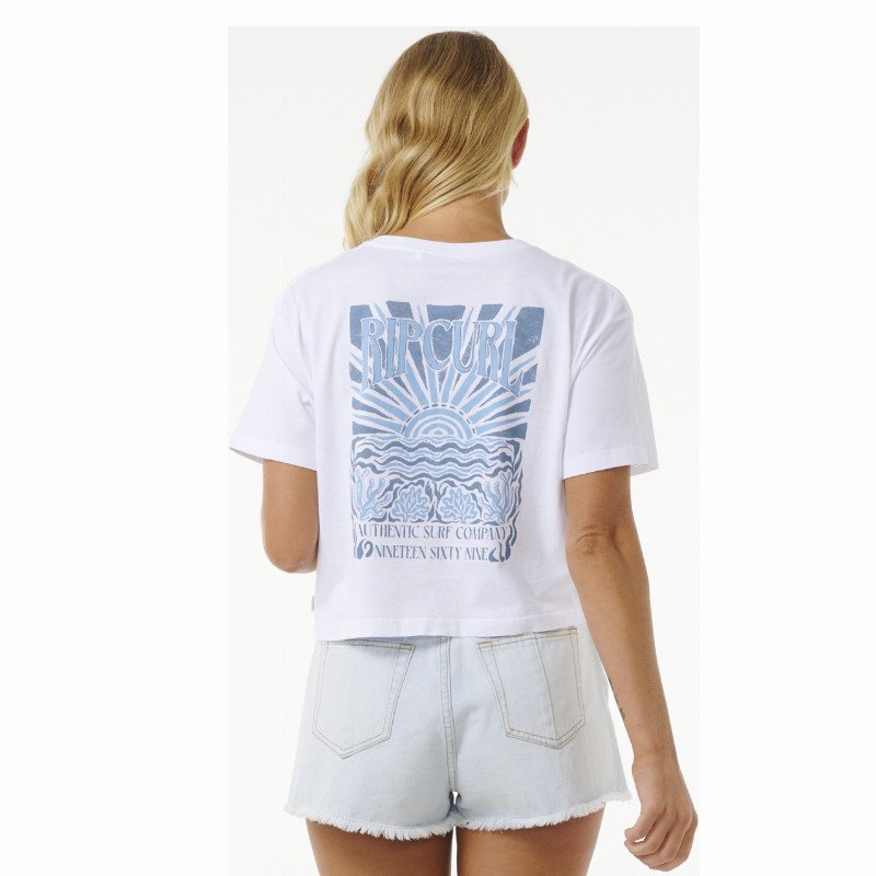 Coral Sands Crop T-Shirt in White